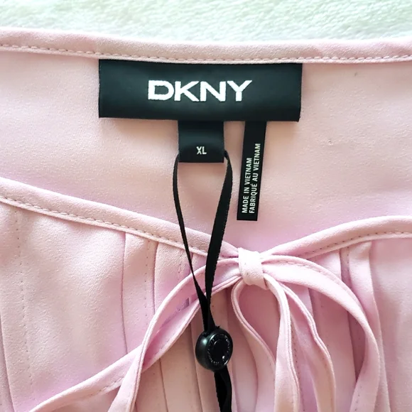 DKNY Pink Lavender Short-Sleeve Blouson Top--XL - Picture 2 of 12